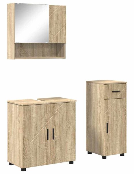 Sada koupelnového nábytku 3 ks Sonoma dub 61 x 35 x 64 cm 3392955