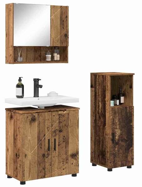 Sada koupelnového nábytku 3 ks Staré dřevo 61 x 35 x 64 cm 3392951