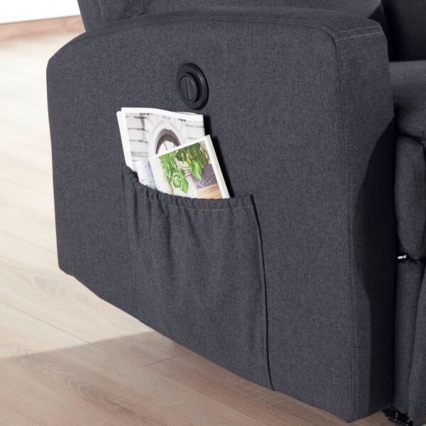 TELEVIZNÍ KŘESLO, kov, textil, antracitová Carryhome - TV křesla