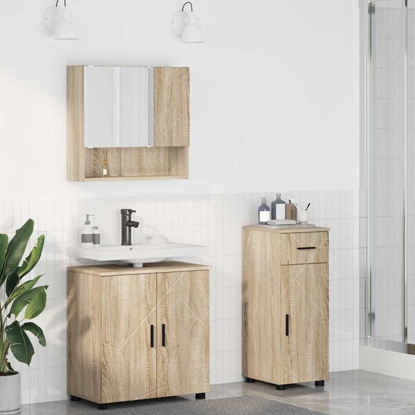 Sada koupelnového nábytku 3 ks Sonoma dub 61 x 35 x 64 cm 3392955