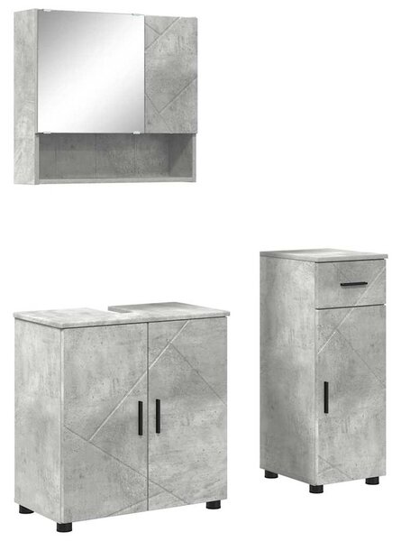 Sada koupelnového nábytku 3 ks Betonově šedá 61 x 35 x 64 cm 3392956