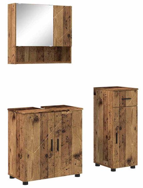 Sada koupelnového nábytku 3 ks Staré dřevo 61 x 35 x 64 cm 3392961