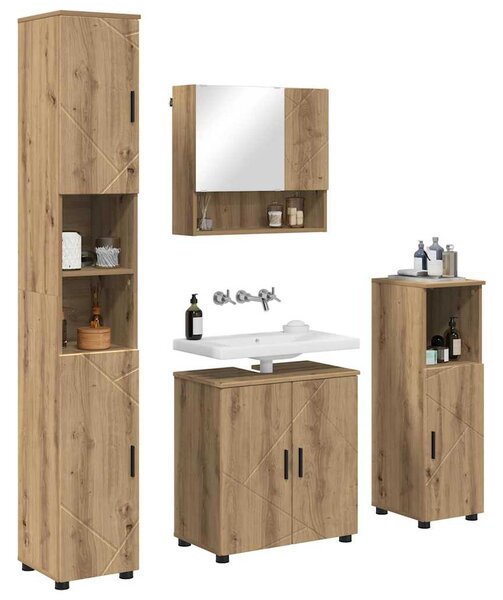 Sada koupelnového nábytku 4 ks Artisanový dub 61 x 35 x 64 cm 3392972