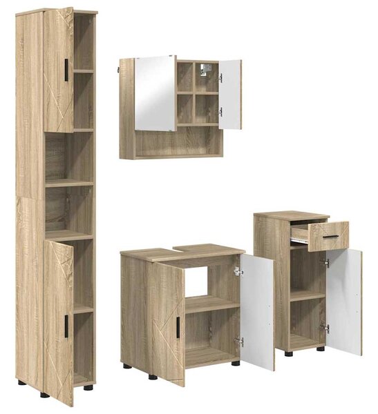 Sada koupelnového nábytku 4 ks Sonoma dub 61 x 35 x 64 cm 3392975