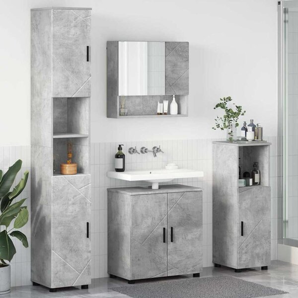 Sada koupelnového nábytku 4 ks Betonově šedá 61 x 35 x 64 cm 3392966