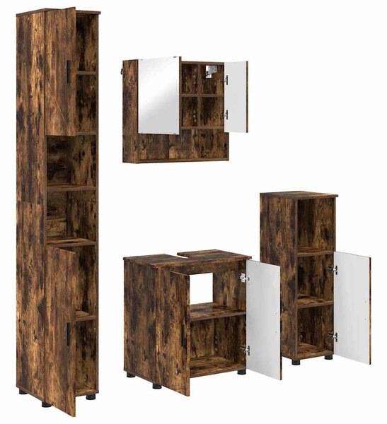 Sada koupelnového nábytku 4 ks Kouřový dub 61 x 35 x 64 cm 3392968