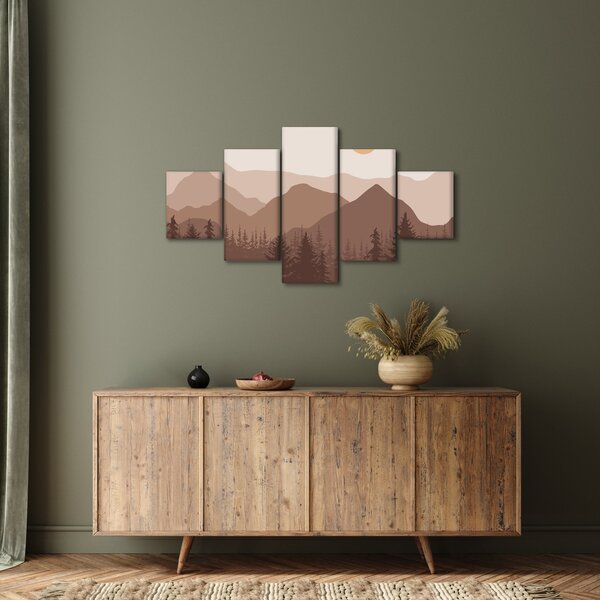 Obraz - Hnědé pohoří N⁰1 (125x70 cm)