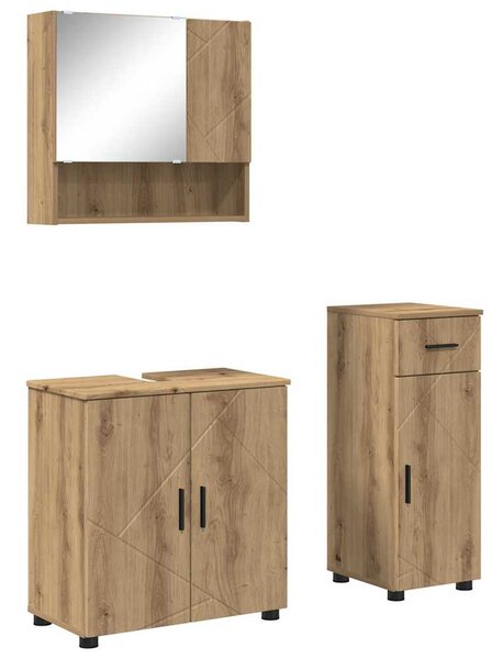 Sada koupelnového nábytku 3 ks Artisanový dub 61 x 35 x 64 cm 3392962