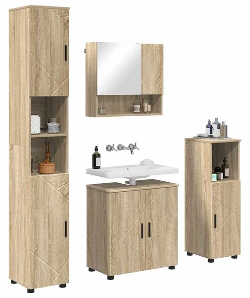 Sada koupelnového nábytku 4 ks Sonoma dub 61 x 35 x 64 cm 3392965