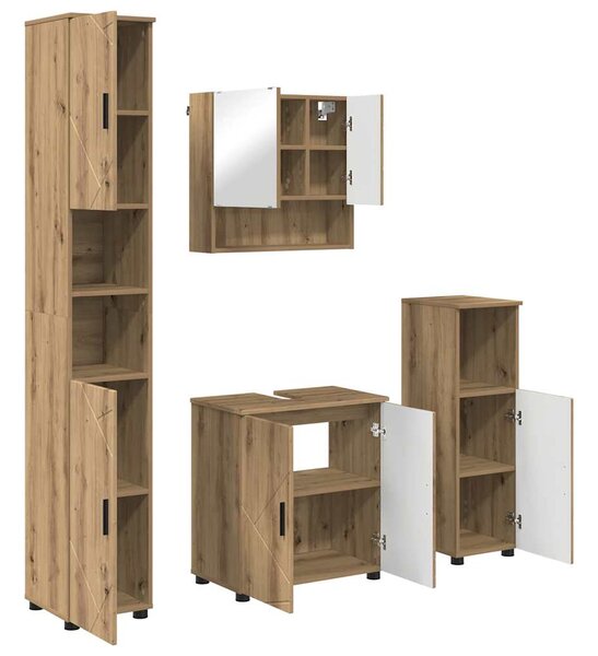 Sada koupelnového nábytku 4 ks Artisanový dub 61 x 35 x 64 cm 3392972