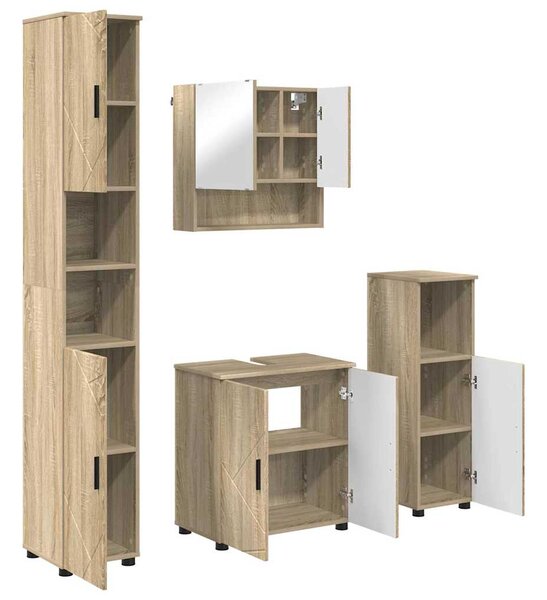Sada koupelnového nábytku 4 ks Sonoma dub 61 x 35 x 64 cm 3392965