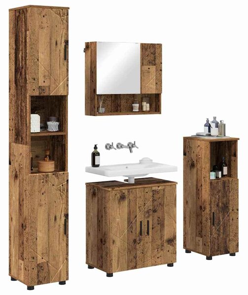 Sada koupelnového nábytku 4 ks Staré dřevo 61 x 35 x 64 cm 3392971