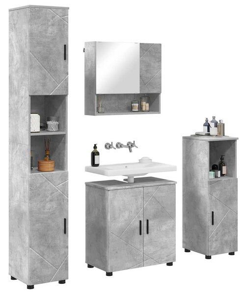 Sada koupelnového nábytku 4 ks Betonově šedá 61 x 35 x 64 cm 3392966