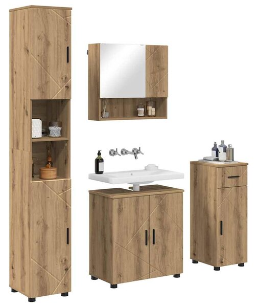 Sada koupelnového nábytku 4 ks Artisanový dub 61 x 35 x 64 cm 3392982