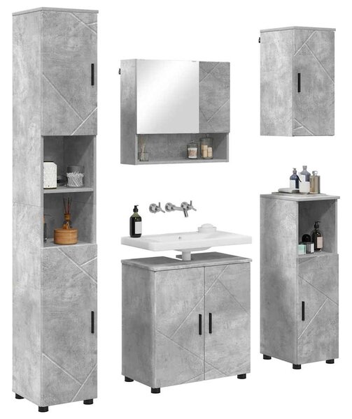 Sada koupelnového nábytku 5 ks Betonově šedá 61 x 35 x 64 cm 3392986
