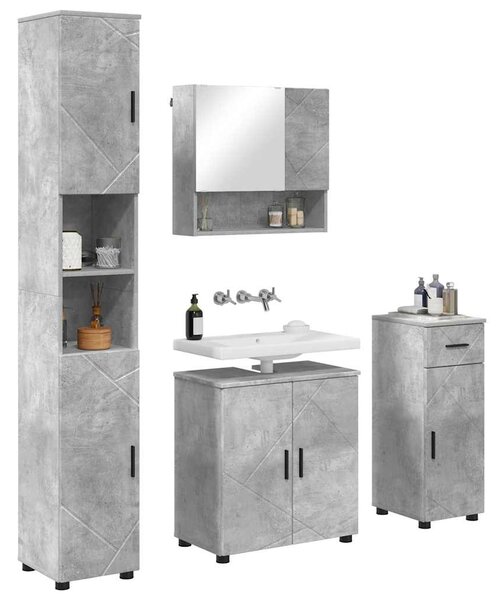 Sada koupelnového nábytku 4 ks Betonově šedá 61 x 35 x 64 cm 3392976