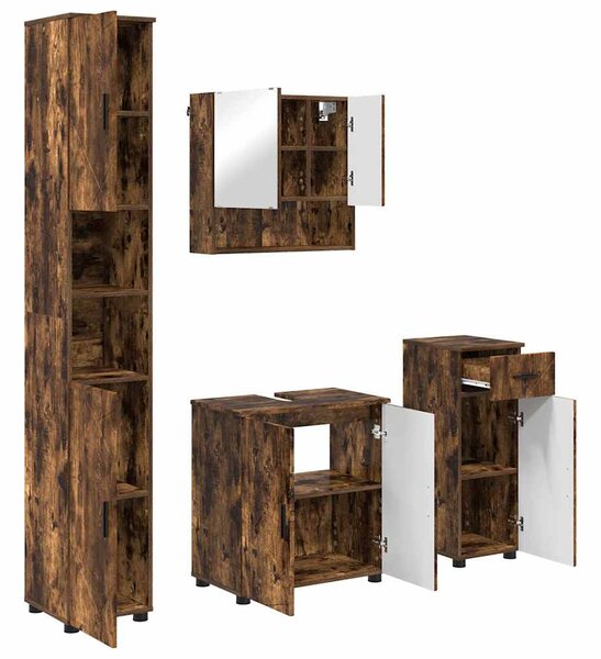 Sada koupelnového nábytku 4 ks Kouřový dub 61 x 35 x 64 cm 3392978