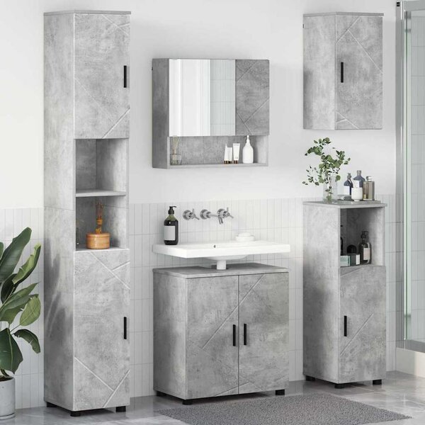 Sada koupelnového nábytku 5 ks Betonově šedá 61 x 35 x 64 cm 3392986