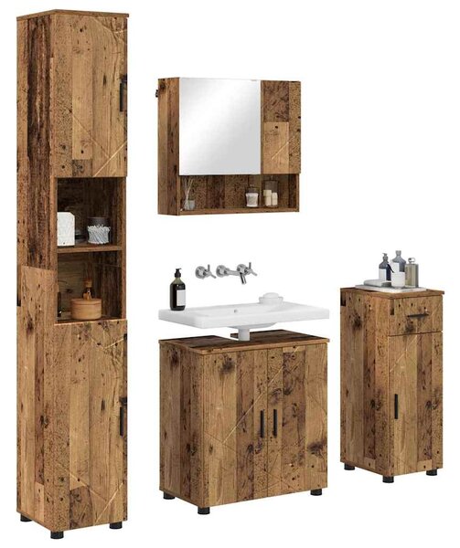 Sada koupelnového nábytku 4 ks Staré dřevo 61 x 35 x 64 cm 3392981