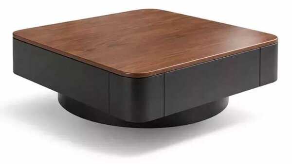 LuxuryForm DESIGN Konferenční stolek MODENA 80 × 80 cm - hnědý, černý
