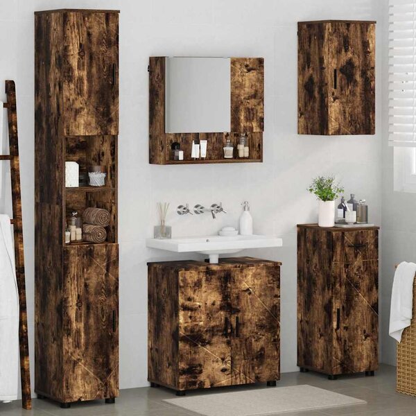 Sada koupelnového nábytku 5 ks Kouřový dub 61 x 35 x 64 cm 3392998