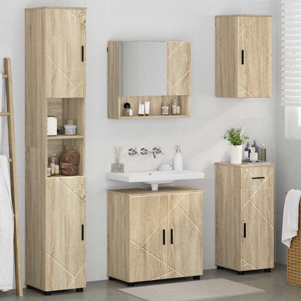 Sada koupelnového nábytku 5 ks Dub sonoma 61 x 35 x 64 cm 3392995