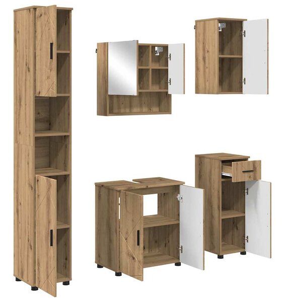 Sada koupelnového nábytku 5 ks Dub artisan 61 x 35 x 64 cm 3393002