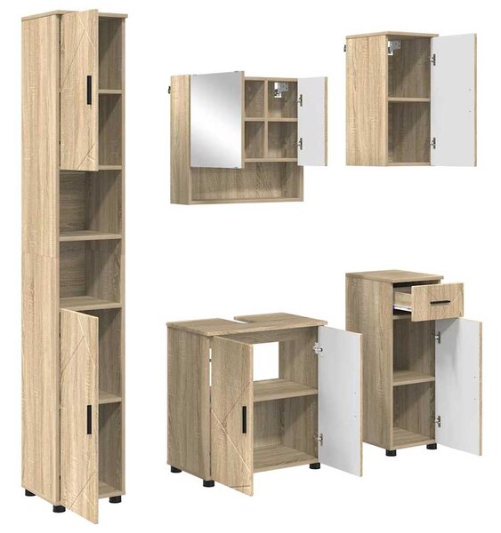 Sada koupelnového nábytku 5 ks Dub sonoma 61 x 35 x 64 cm 3392995
