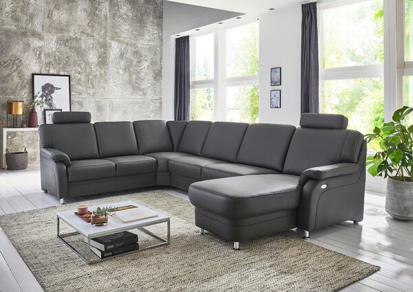 SEDACÍ SOUPRAVA, kůže, antracitová Beldomo Premium - Sedací soupravy