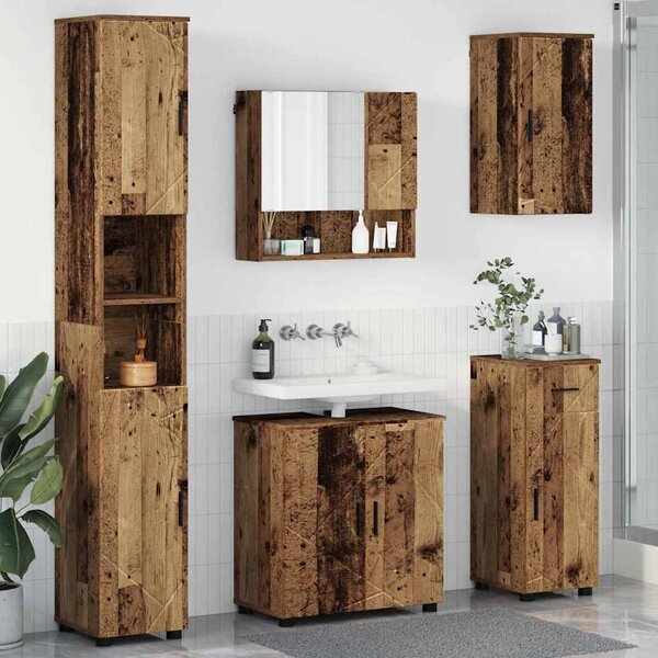 Sada koupelnového nábytku 5 ks Staré dřevo 61 x 35 x 64 cm 3393001