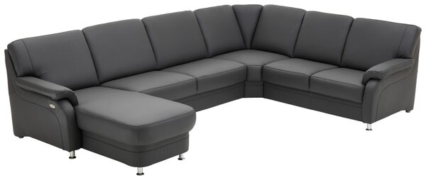 SEDACÍ SOUPRAVA, kůže, antracitová Beldomo Premium - Sedací soupravy