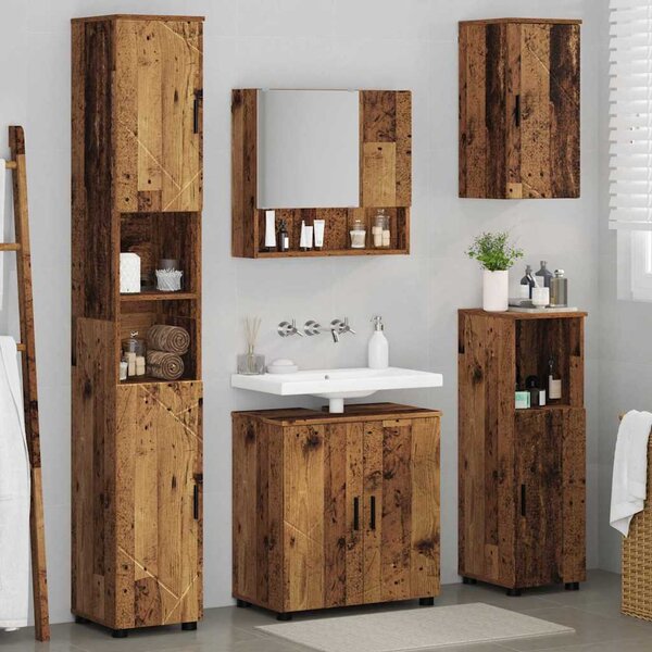 Sada koupelnového nábytku 5 ks Staré dřevo 61 x 35 x 64 cm 3392991