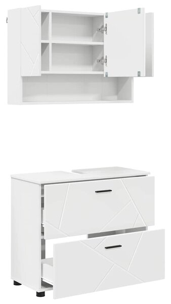 Sada koupelnového nábytku 2 ks Bílá 76,5 x 35 x 64 cm 3393013