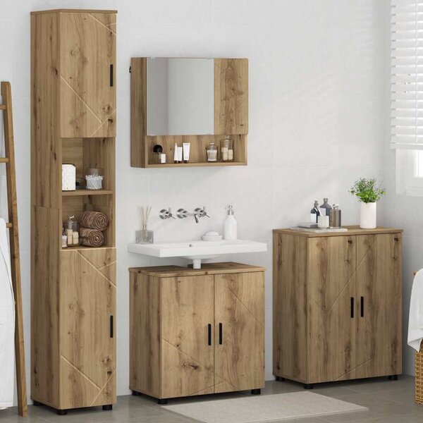 Sada koupelnového nábytku 4 ks Artisanový dub 61 x 35 x 64 cm 3393012