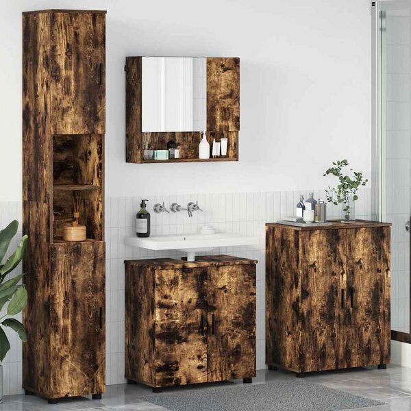 Sada koupelnového nábytku 4 ks Kouřový dub 61 x 35 x 64 cm 3393008