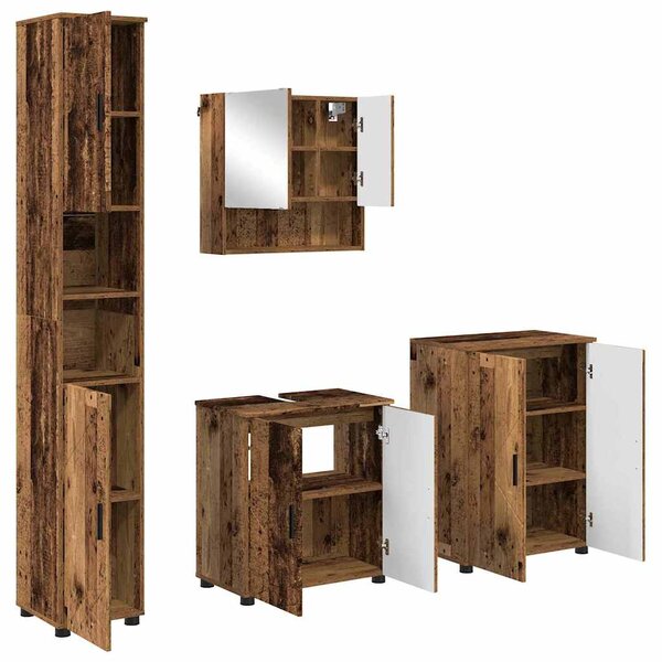 Sada koupelnového nábytku 4 ks Staré dřevo 61 x 35 x 64 cm 3393011