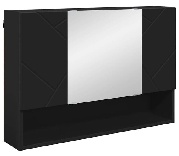 Sada koupelnového nábytku 2 ks Černá 76,5 x 35 x 64 cm 3393014