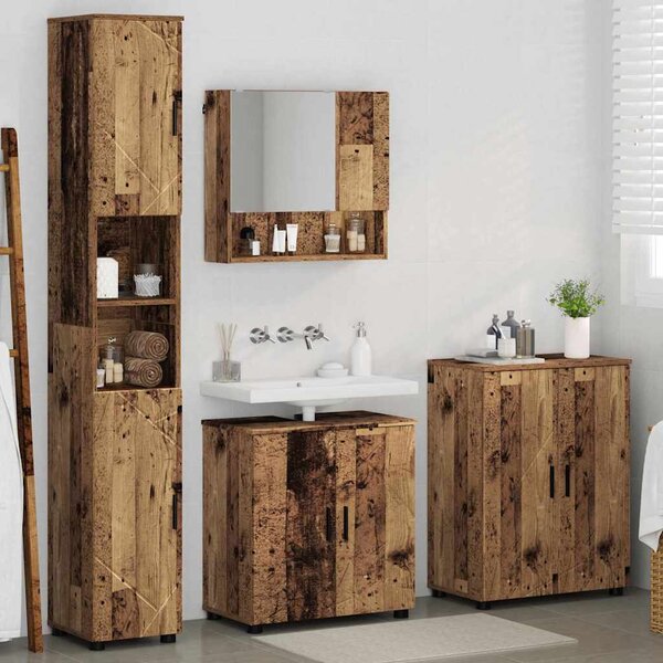 Sada koupelnového nábytku 4 ks Staré dřevo 61 x 35 x 64 cm 3393011