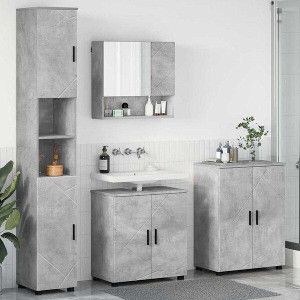 Sada koupelnového nábytku 4 ks Betonově šedá 61 x 35 x 64 cm 3393006
