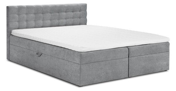Šedá boxspring postel s úložným prostorem 140x200 cm Jade – Mazzini Beds