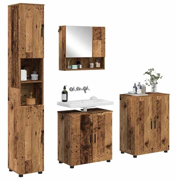 Sada koupelnového nábytku 4 ks Staré dřevo 61 x 35 x 64 cm 3393011