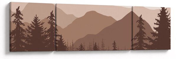 Obraz - Hnědé pohoří N⁰2 (170x50 cm)