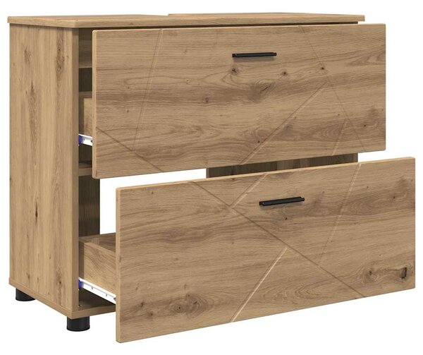 Sada koupelnového nábytku 3 ks Artisanový dub 76,5 x 35 x 64 cm 3393032