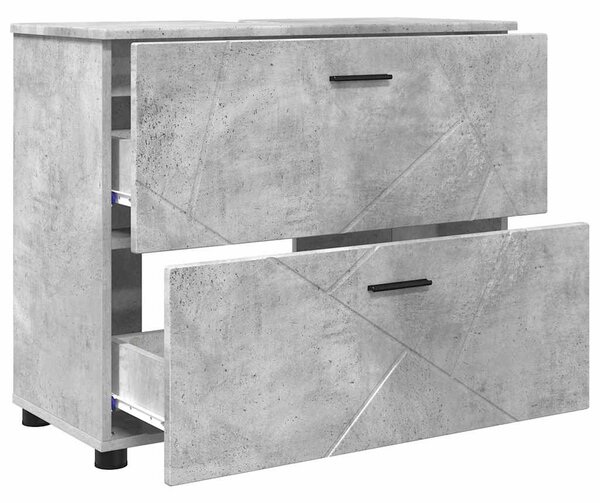Sada koupelnového nábytku 3 ks Betonově šedá 76,5 x 35 x 64 cm 3393026