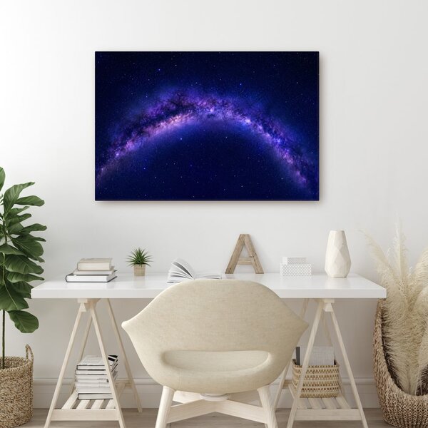 Obraz fialová galaxie na noční obloze