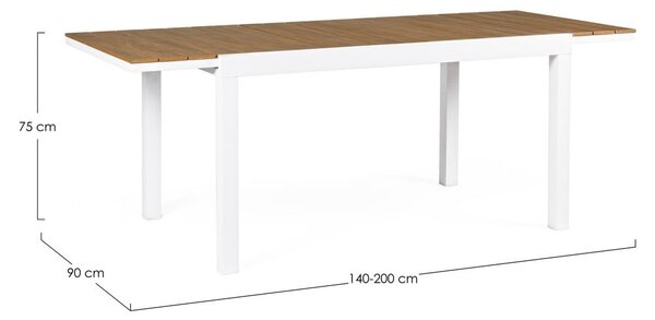 Hliníkový zahradní jídelní stůl 90x140 cm Elias – Bizzotto