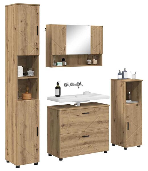 Sada koupelnového nábytku 4 ks Artisanový dub 35 x 30 x 192 cm 3393052