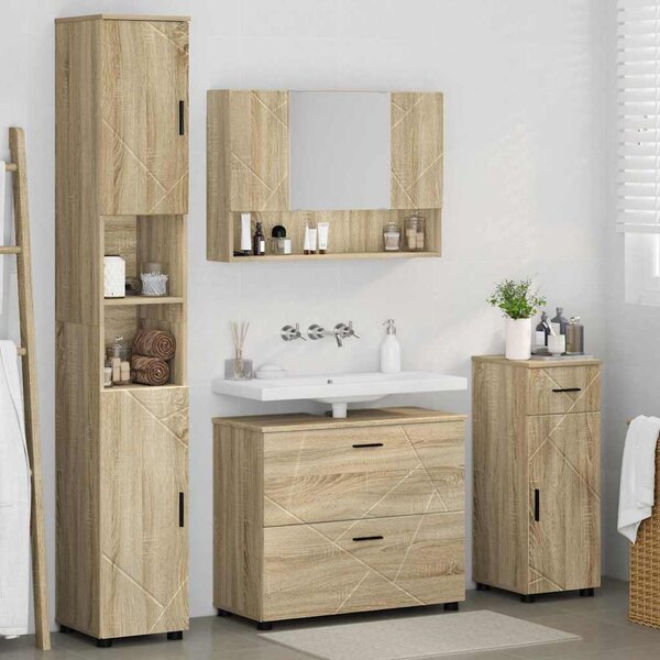 Sada koupelnového nábytku 4 ks Sonoma dub 35 x 30 x 192 cm 3393055