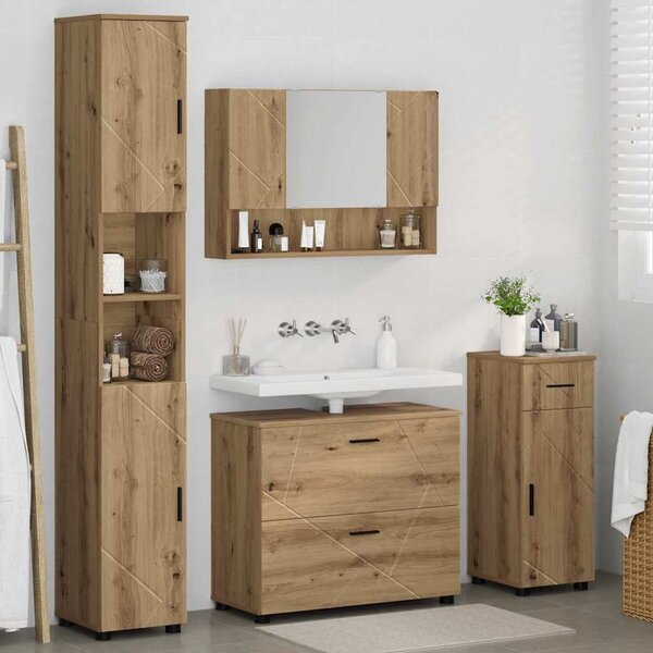 Sada koupelnového nábytku 4 ks Artisanový dub 35 x 30 x 192 cm 3393062