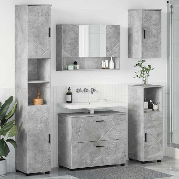 Sada koupelnového nábytku 5 ks Betonově šedá 35 x 30 x 192 cm 3393066